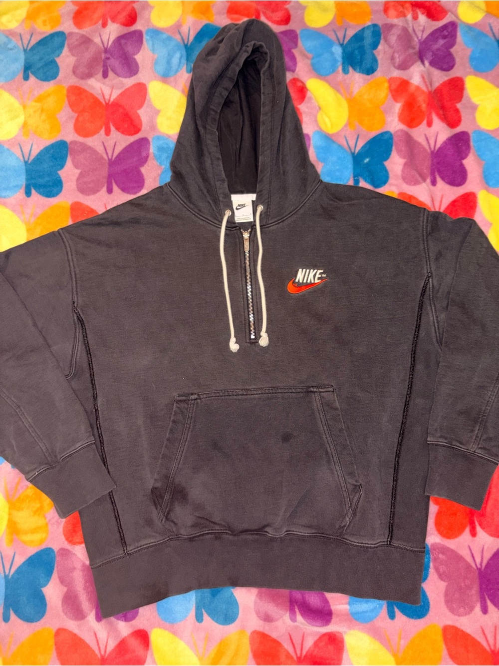 Vintage Nike Men’s Swoosh Quarter Zip Hoodie